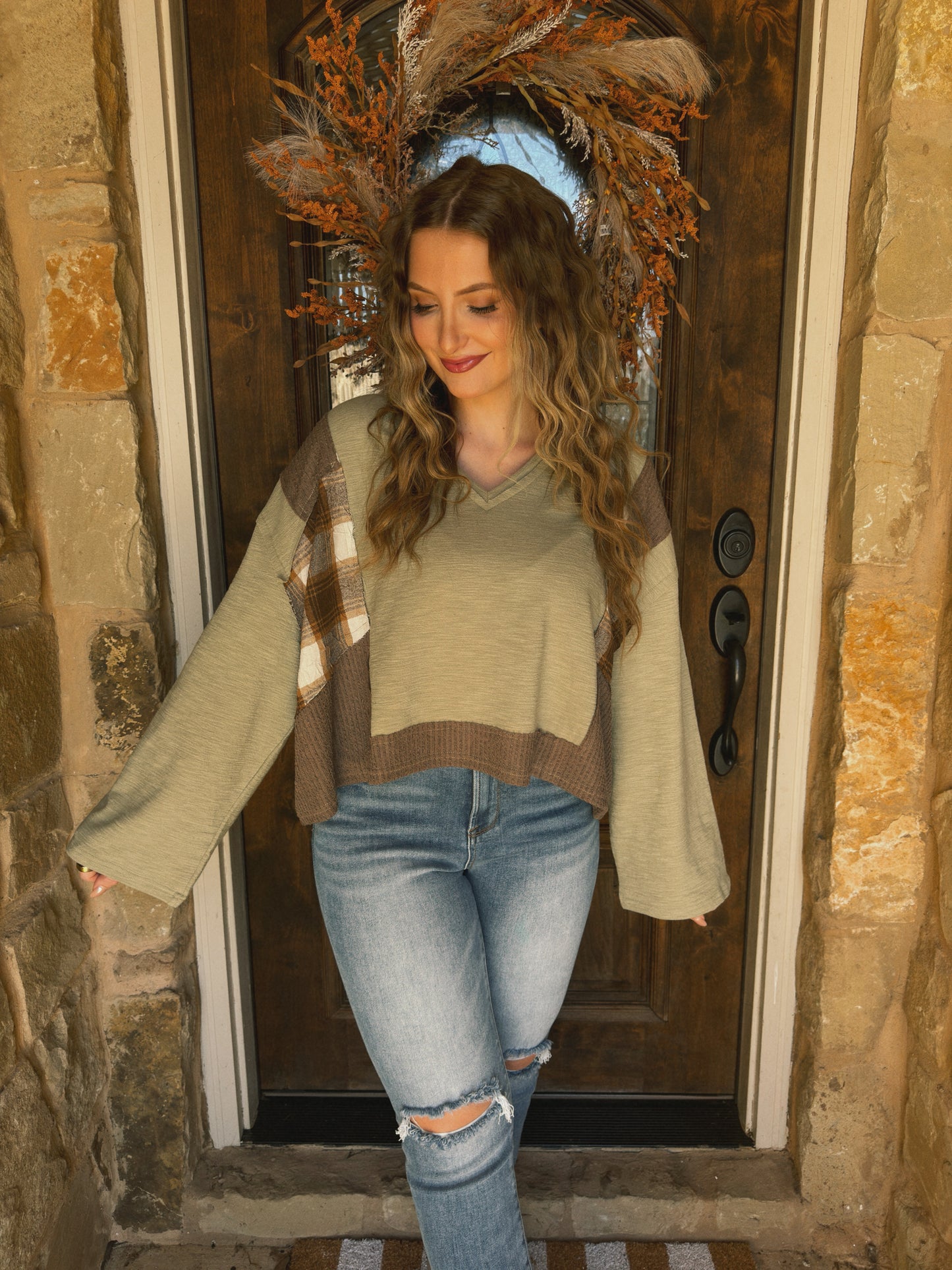 Autumn Wishes Plaid Top - Multiple Colors