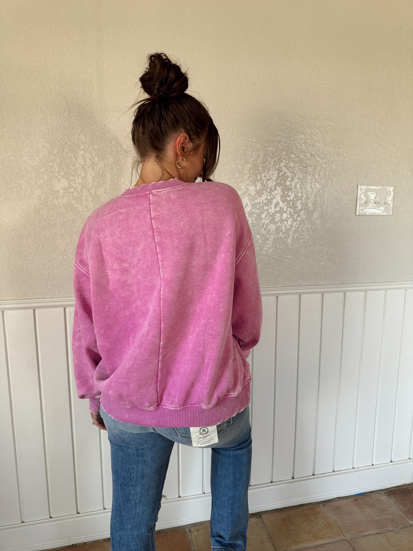 Carlie Acid Washed Oversized Fleece Pullover - Multiple Colors
