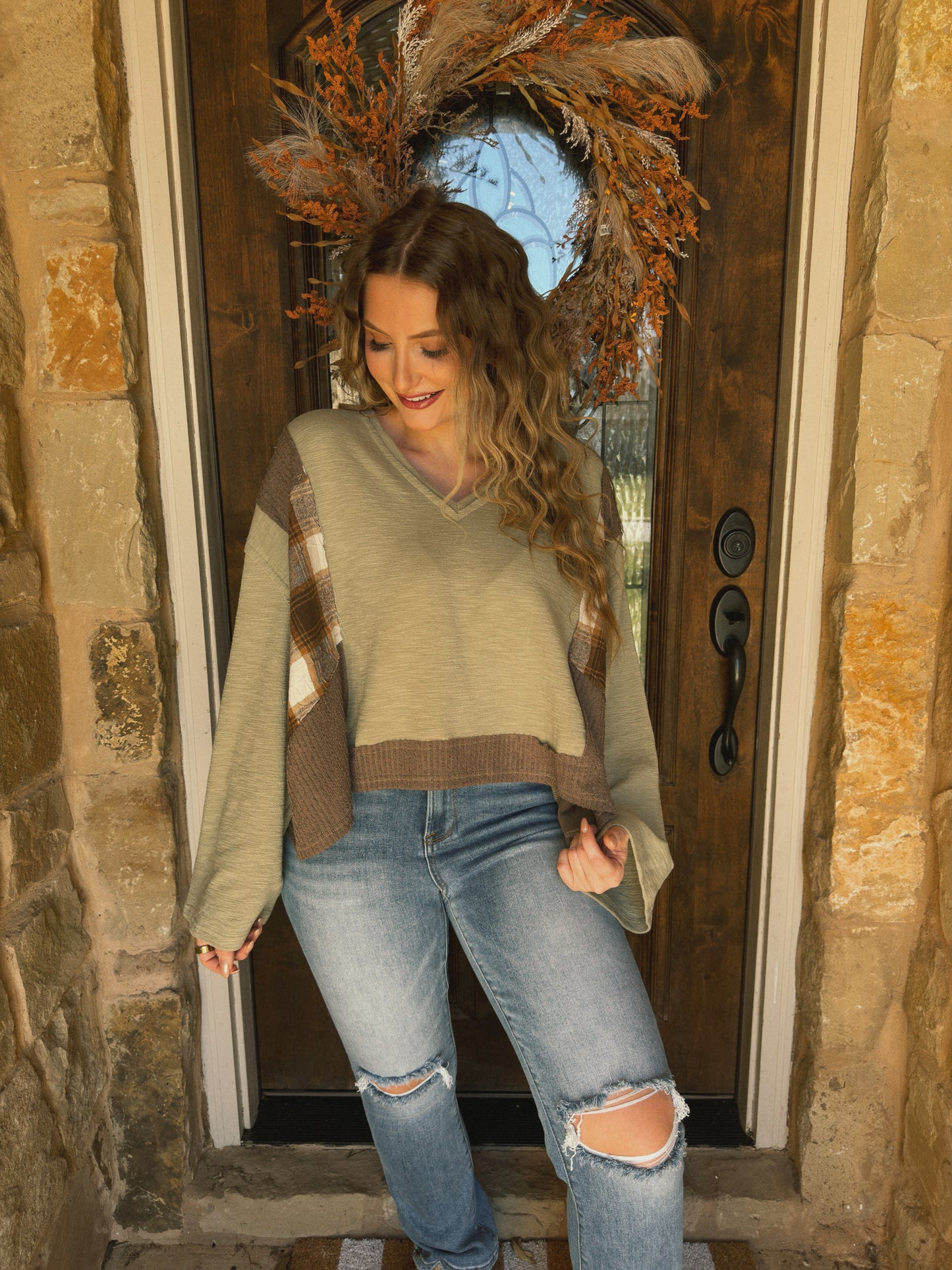 Autumn Wishes Plaid Top - Multiple Colors