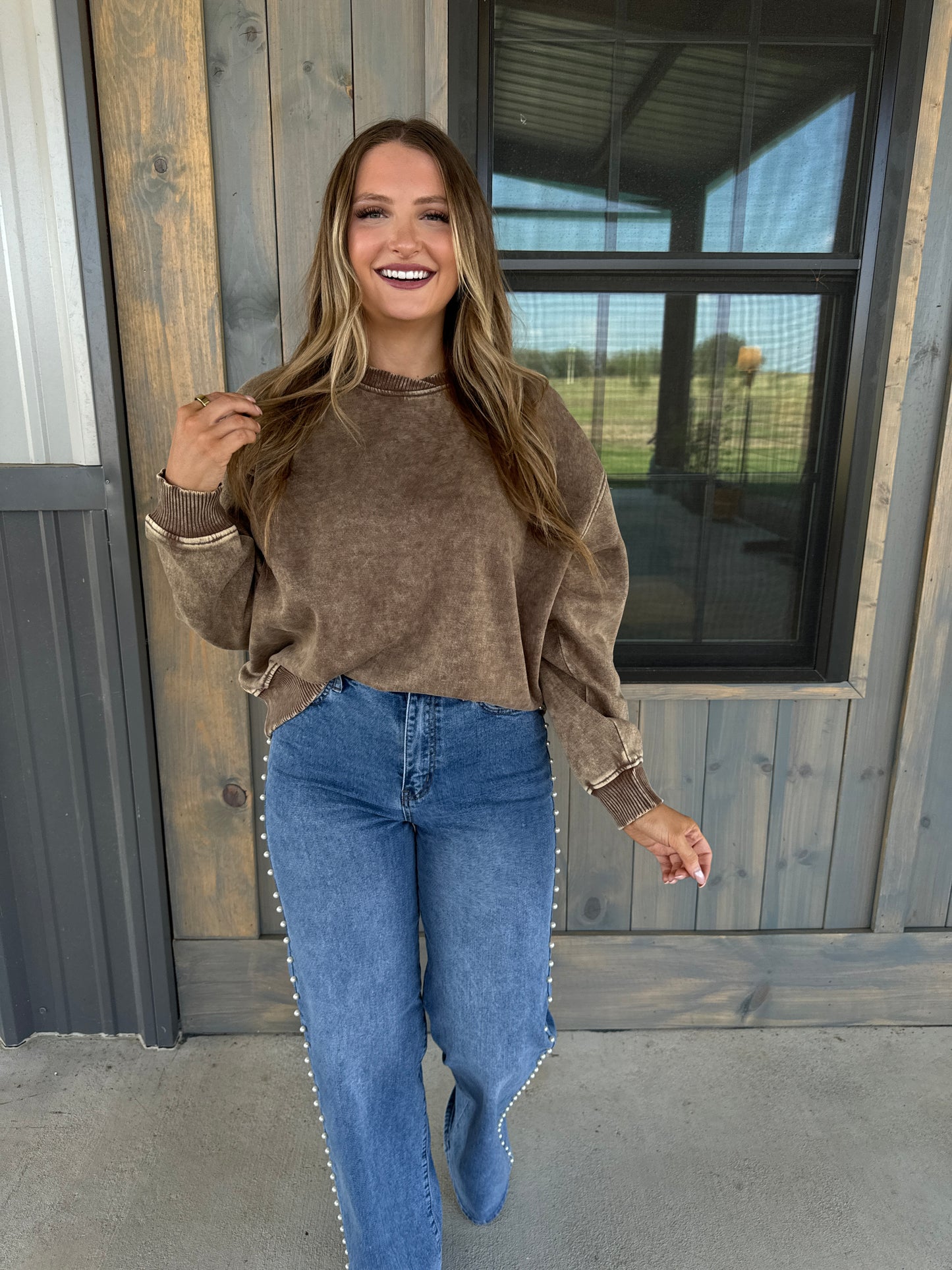 Carlie Acid Washed Oversized Fleece Pullover - Multiple Colors