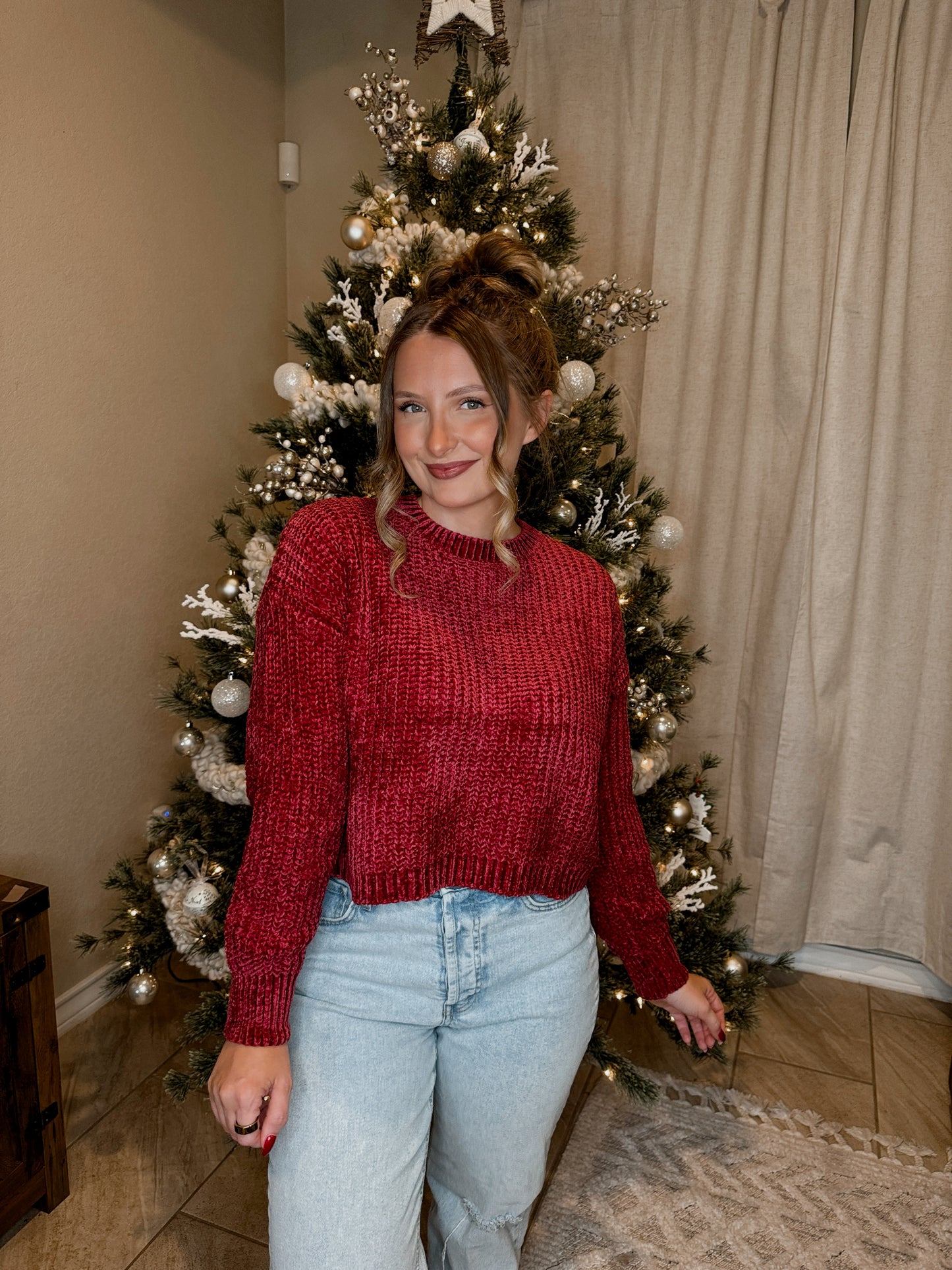 Chenille Knit Sweater - 5 Colors Available