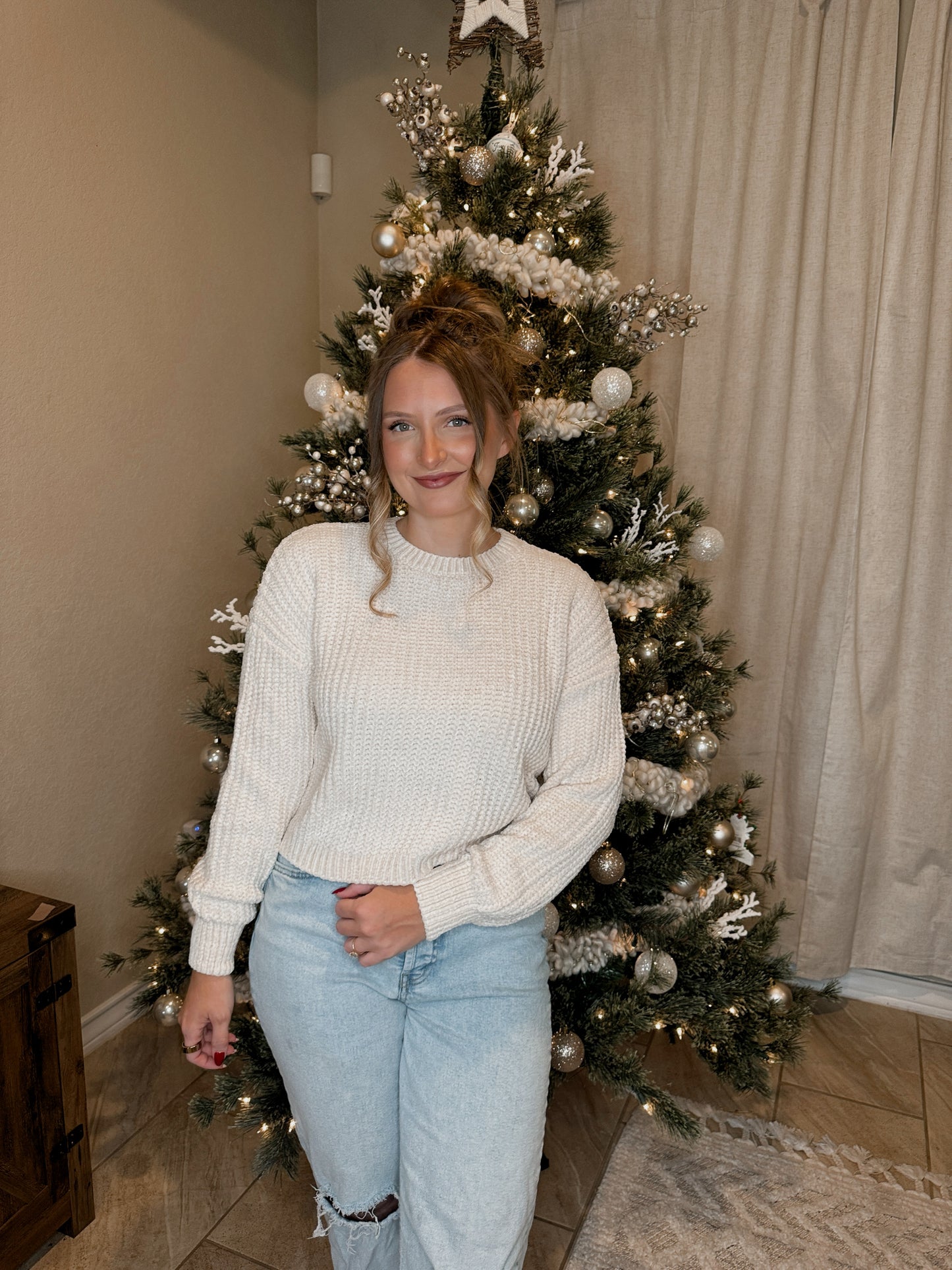 Chenille Knit Sweater - 5 Colors Available