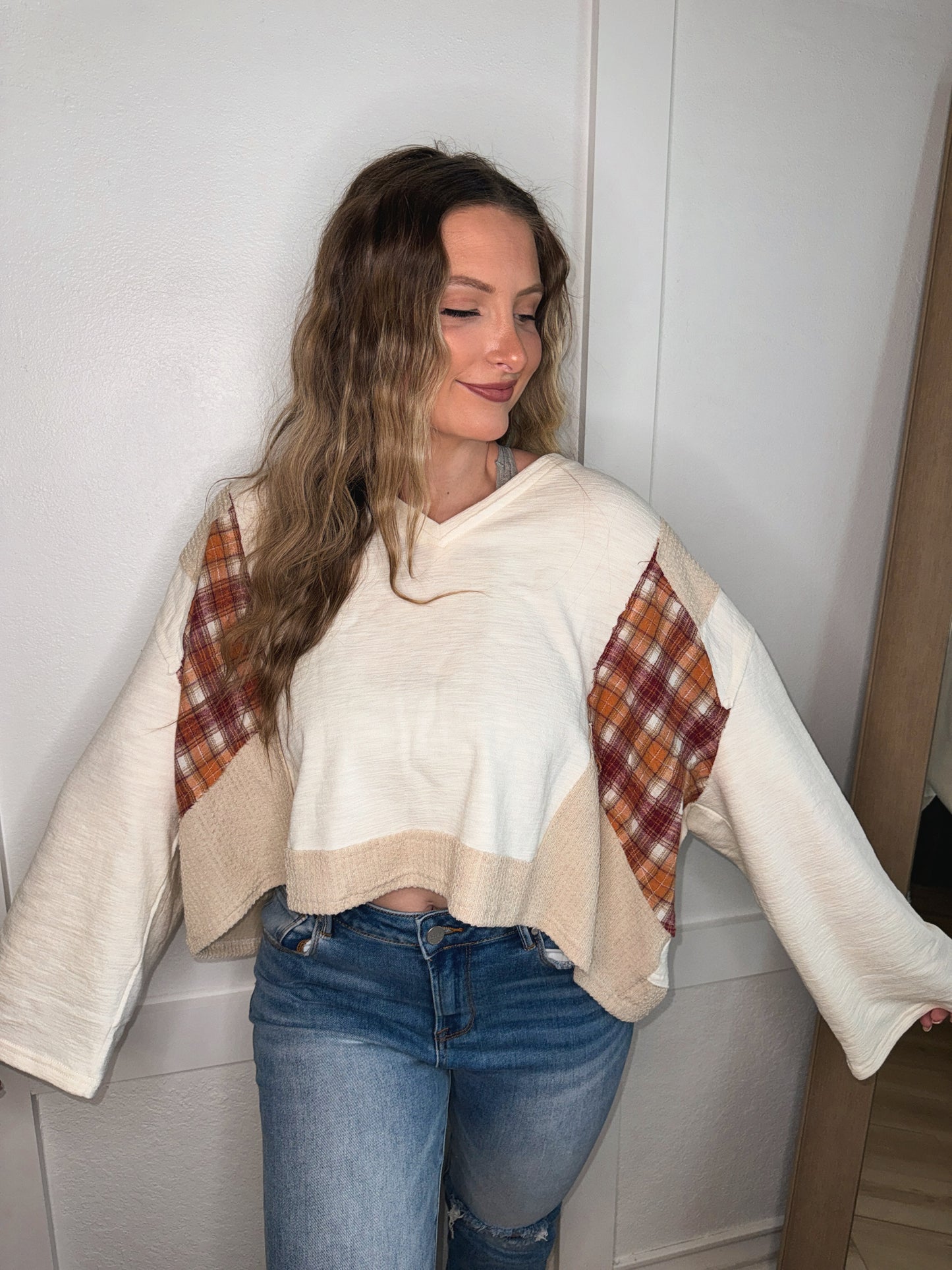Autumn Wishes Plaid Top - Multiple Colors