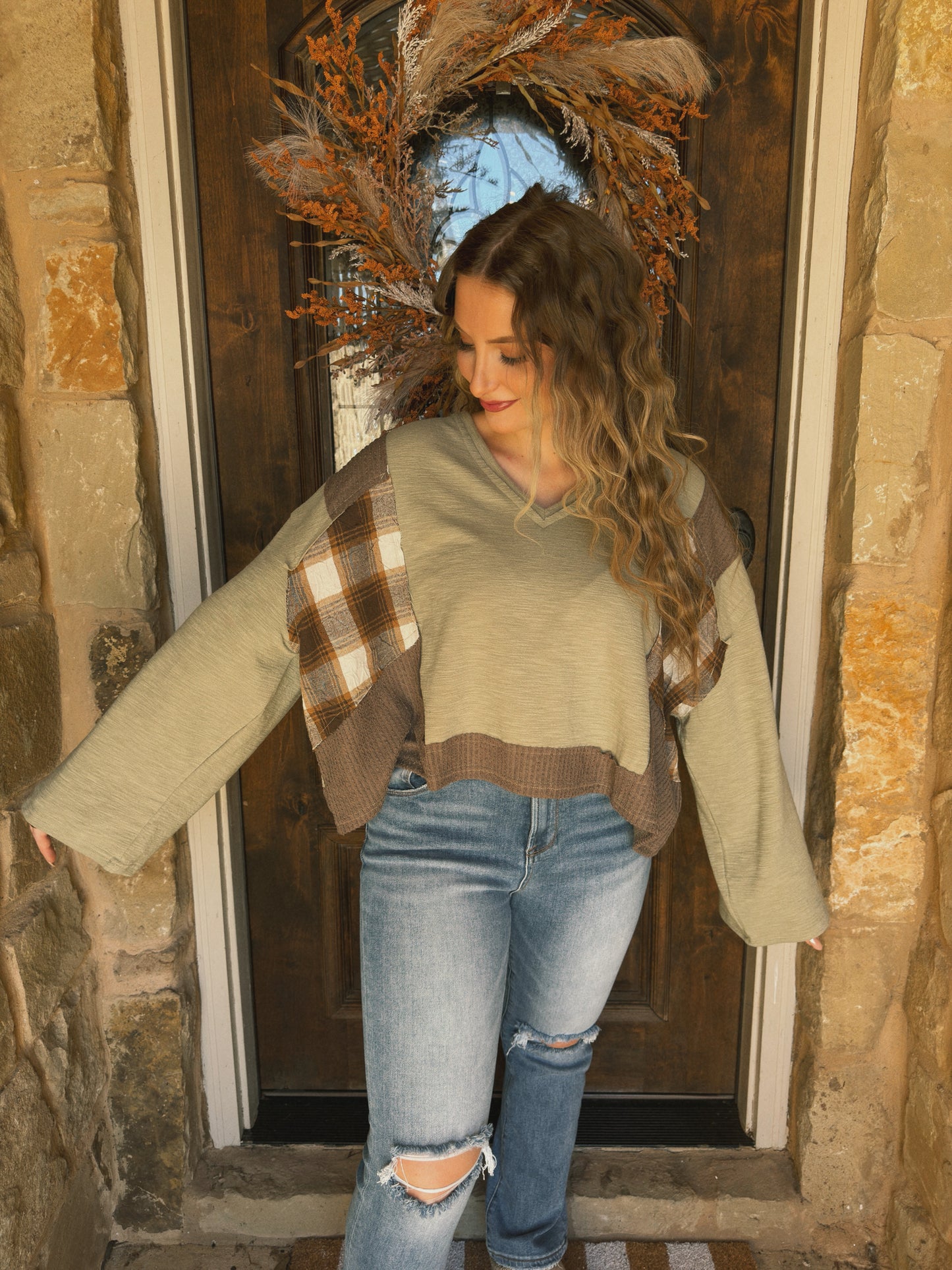 Autumn Wishes Plaid Top - Multiple Colors