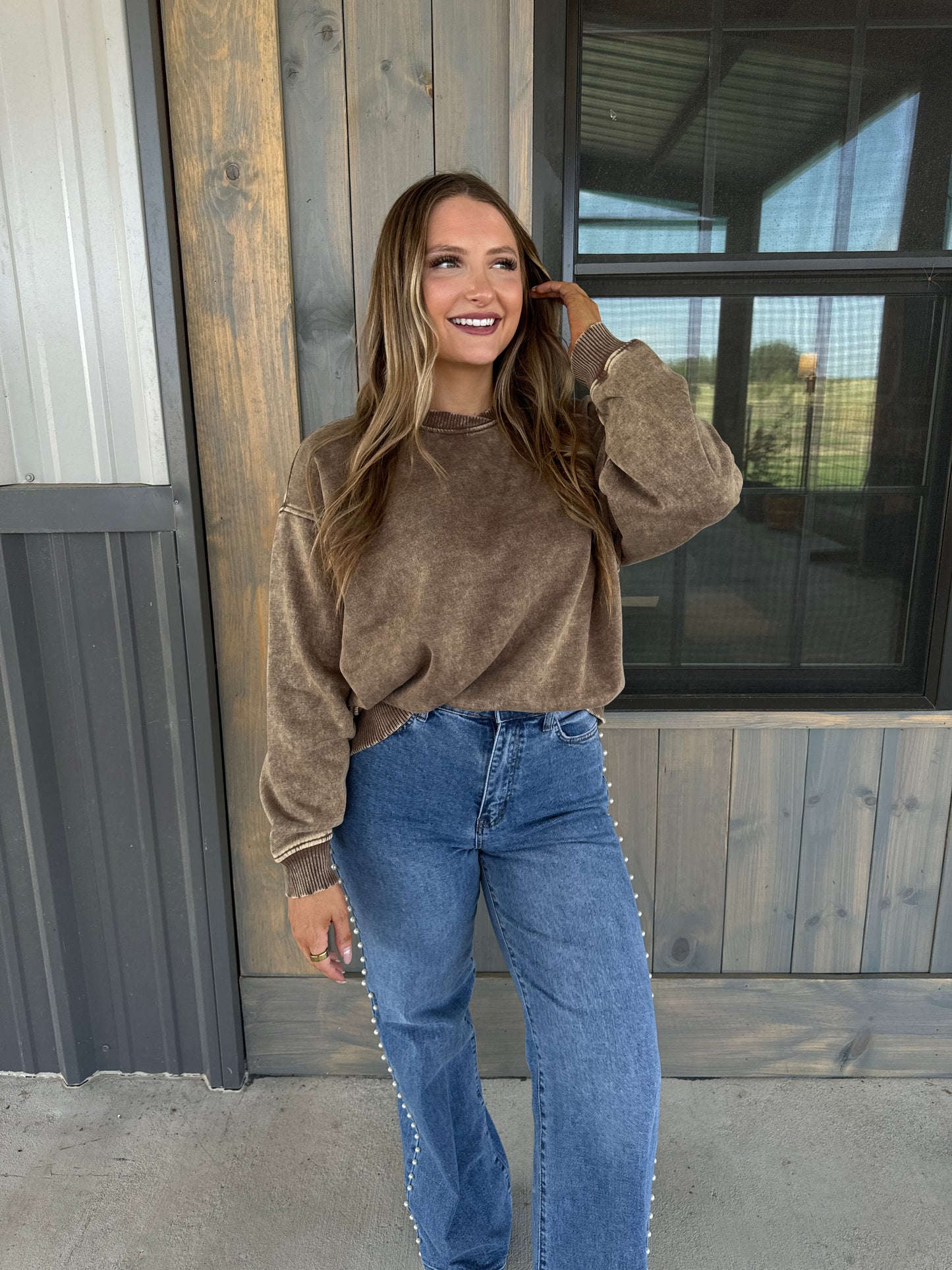 Carlie Acid Washed Oversized Fleece Pullover - Multiple Colors