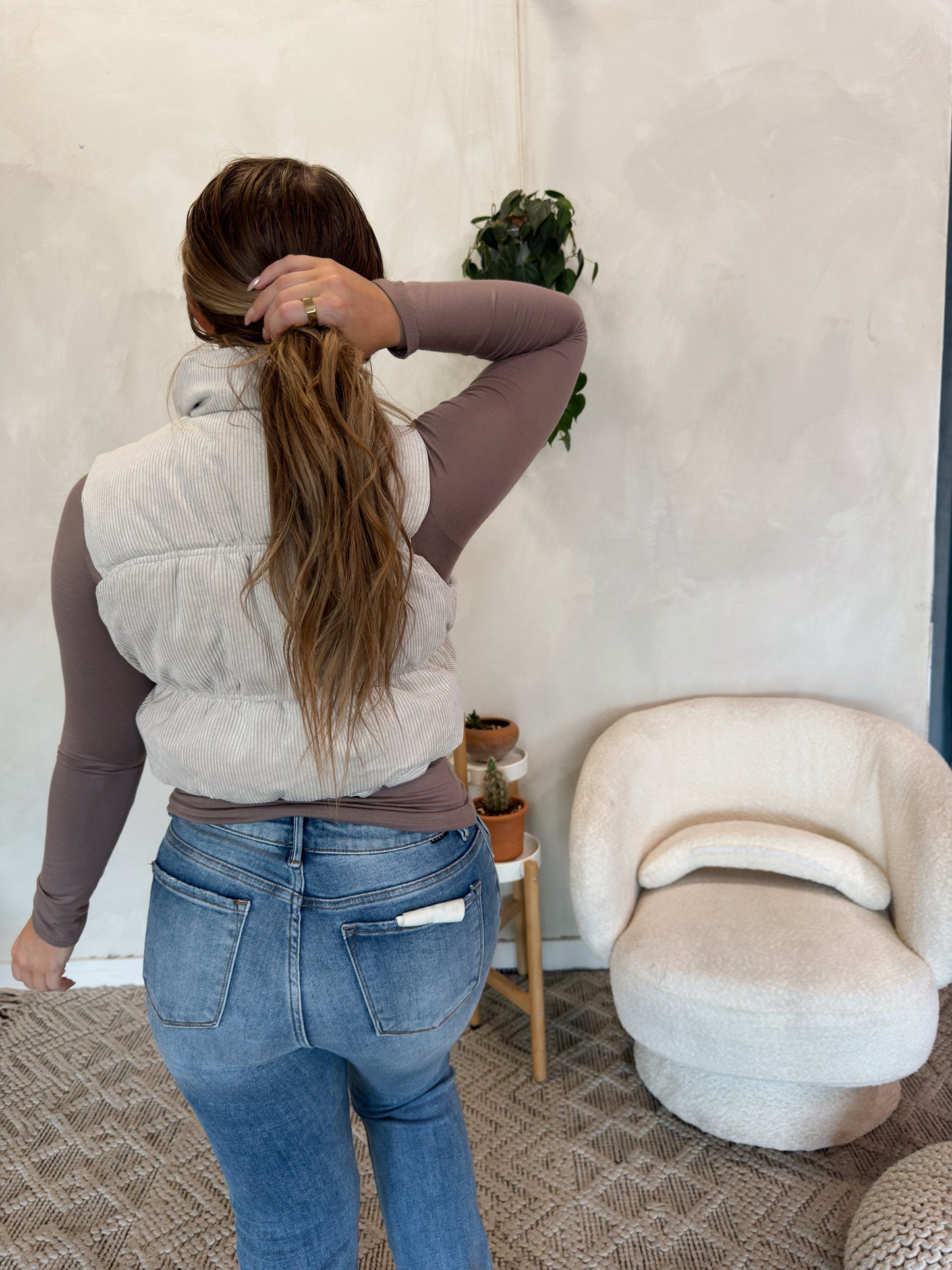 Whitney Corduroy Puffer Vest - Multiple Colors - The Pretty Peach