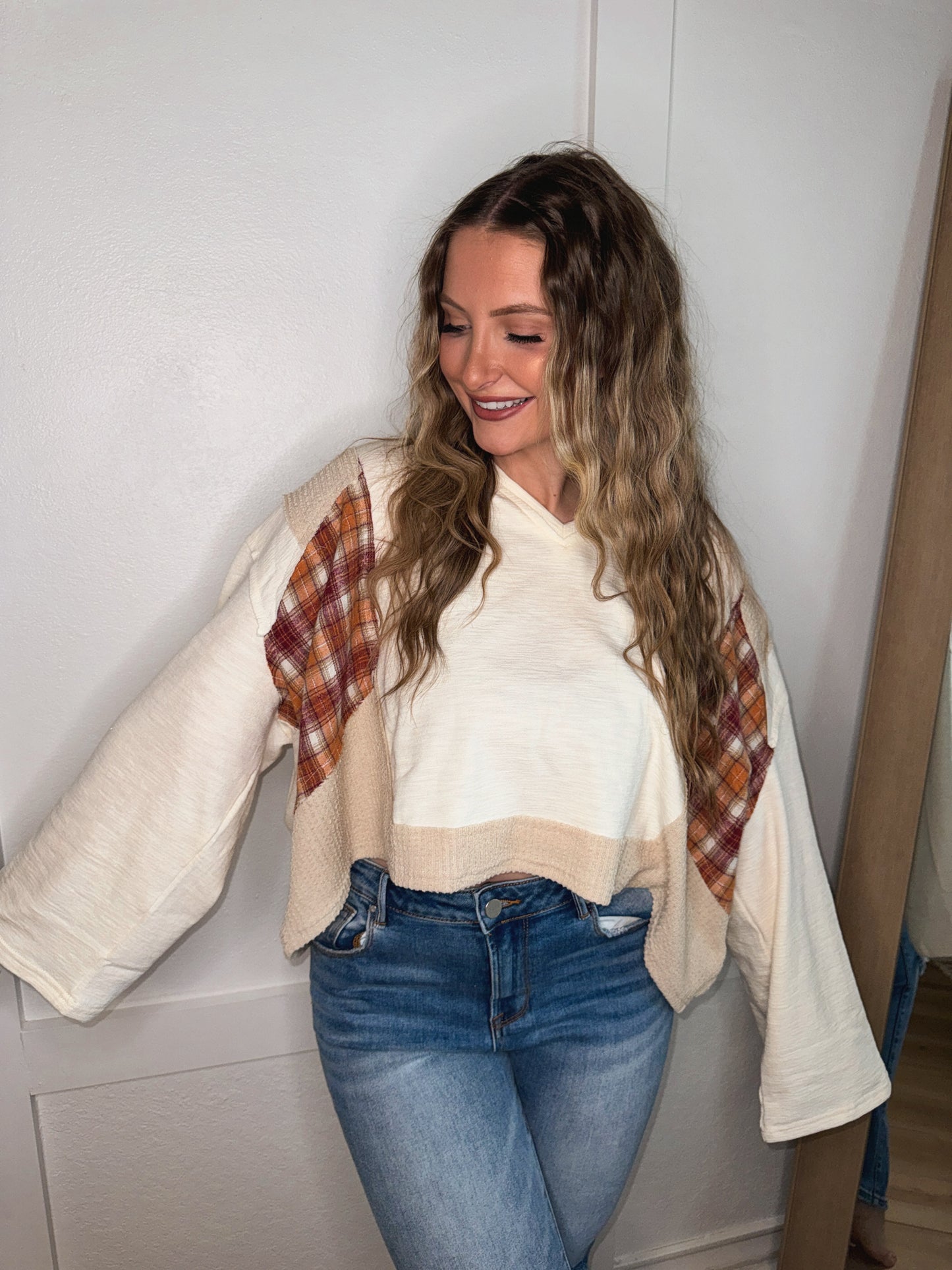 Autumn Wishes Plaid Top - Multiple Colors