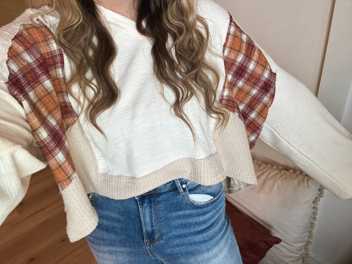 Autumn Wishes Plaid Top - Multiple Colors