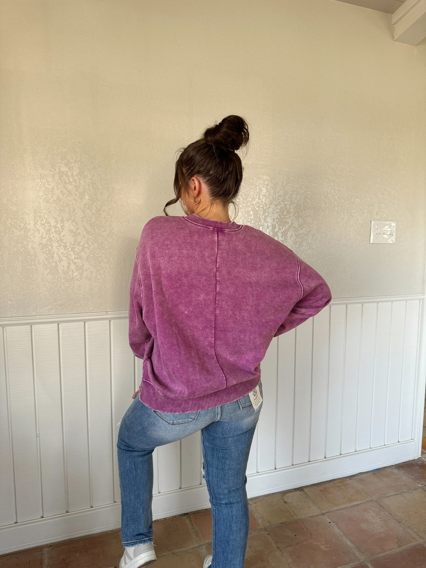 Carlie Acid Washed Oversized Fleece Pullover - Multiple Colors