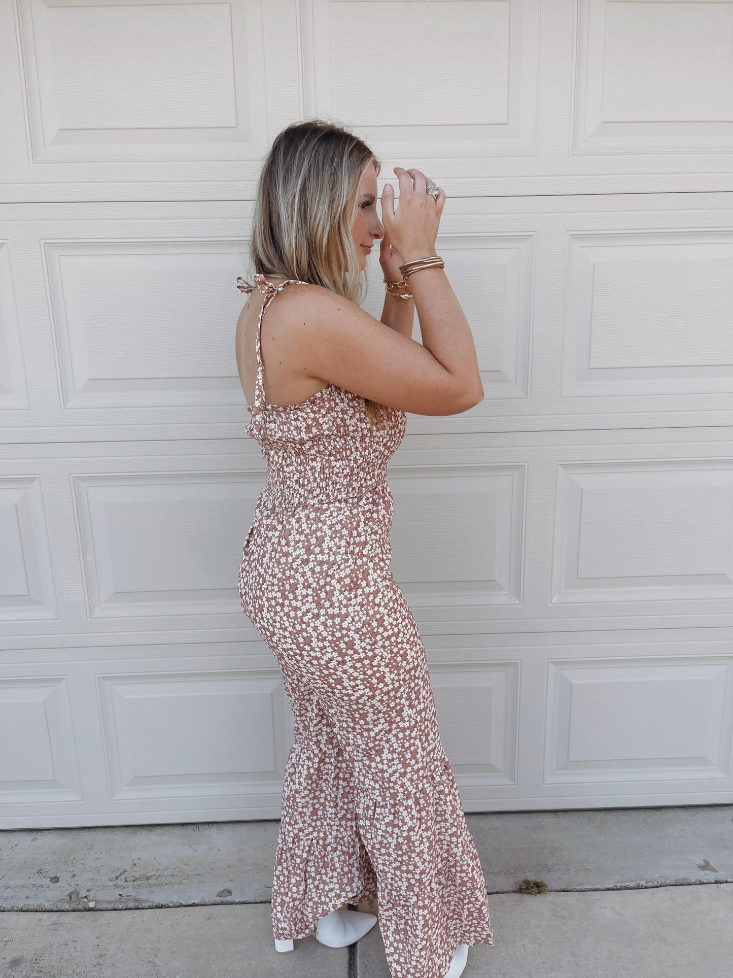 Carsyn Wide Leg Floral Jumpsuit - The Pretty Peach