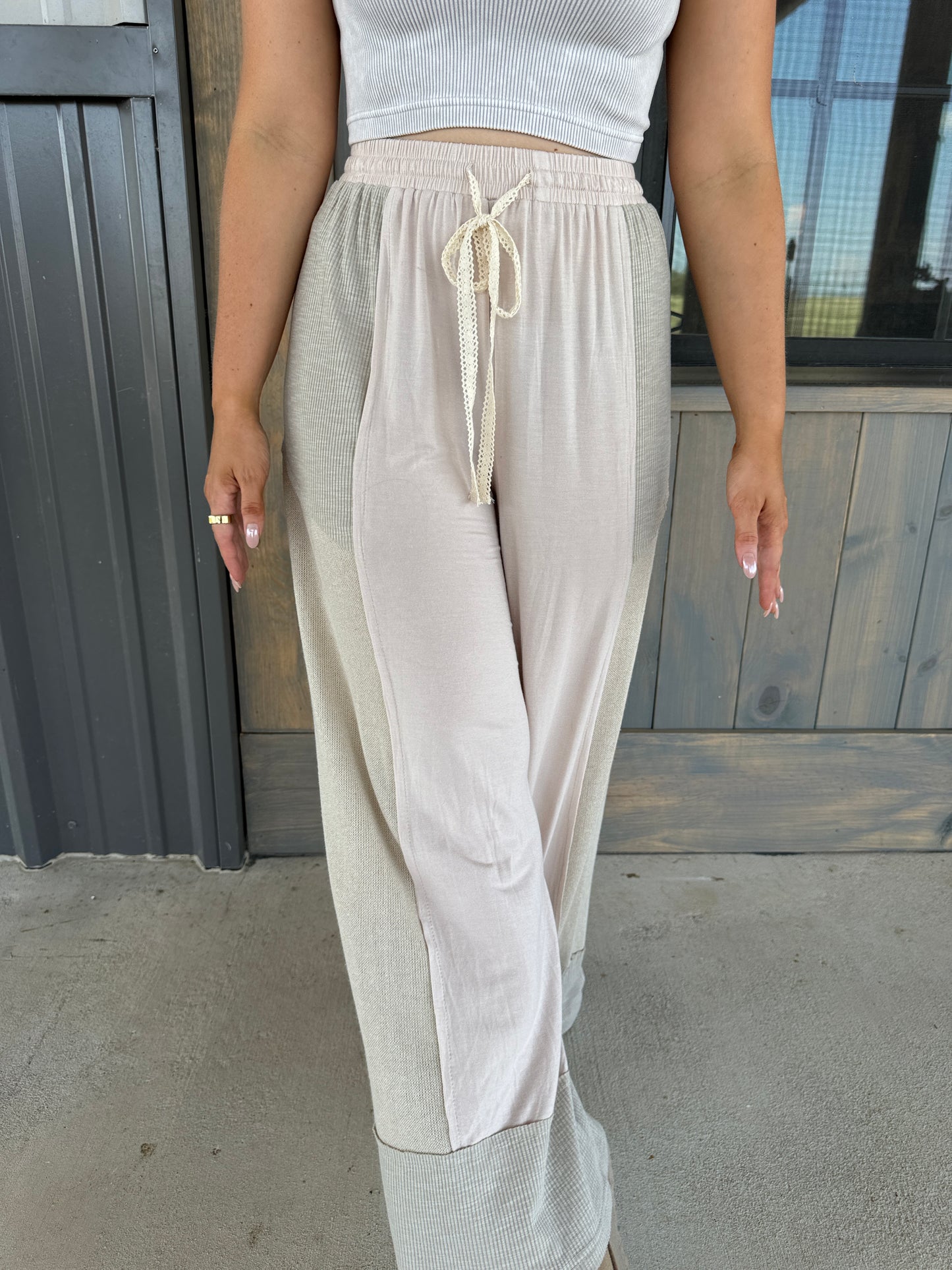 Boho Lounge Pants - Oatmeal