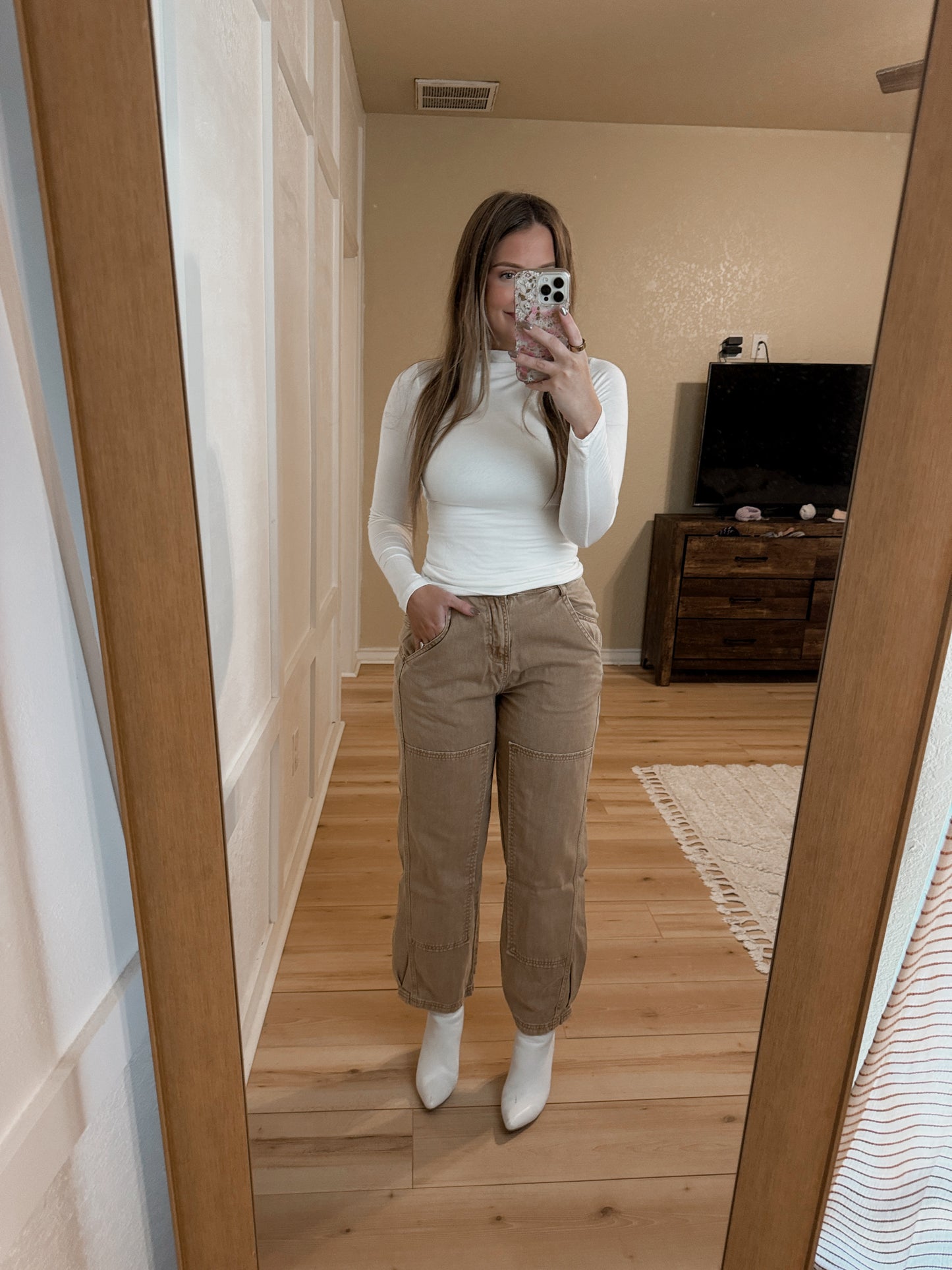 Kenna Barrel Jeans - Taupe