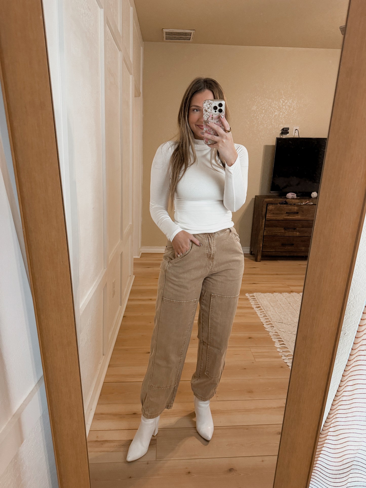 Kenna Barrel Jeans - Taupe